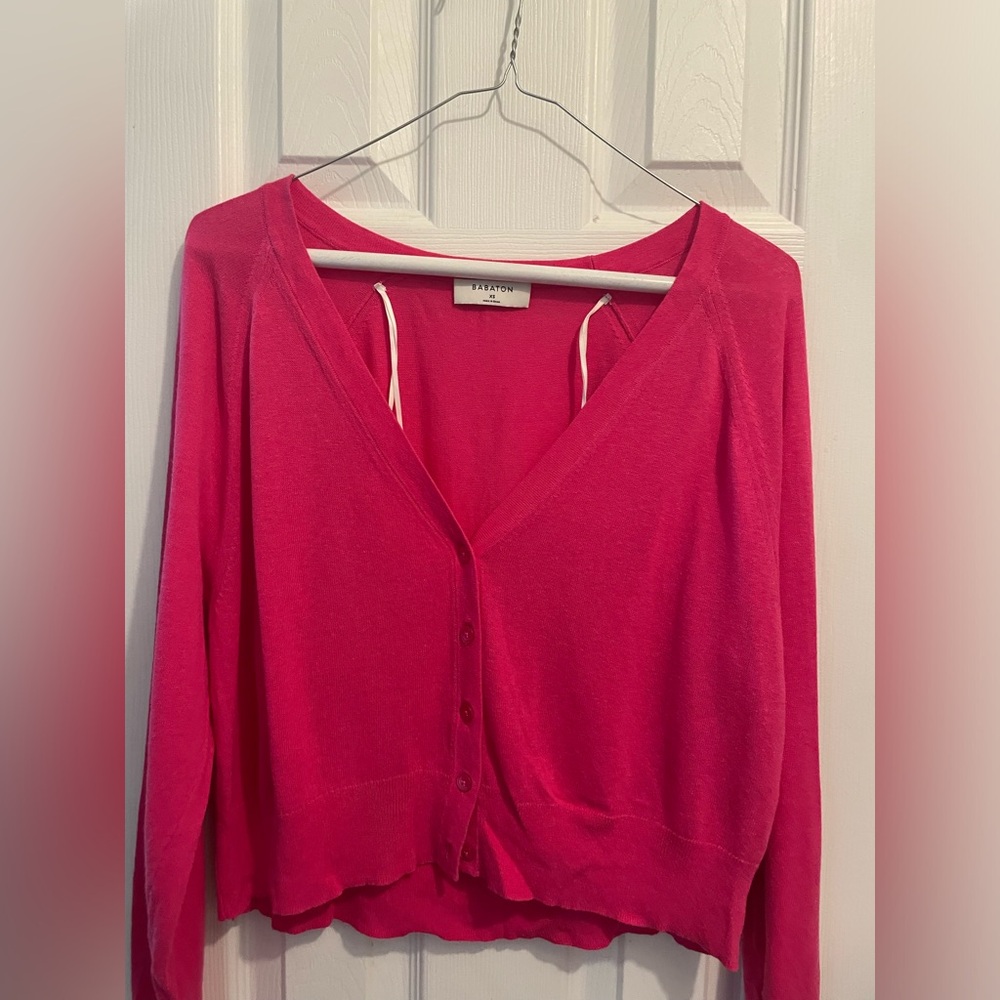 Pink Button-Up Sweater - Picture 4 of 5